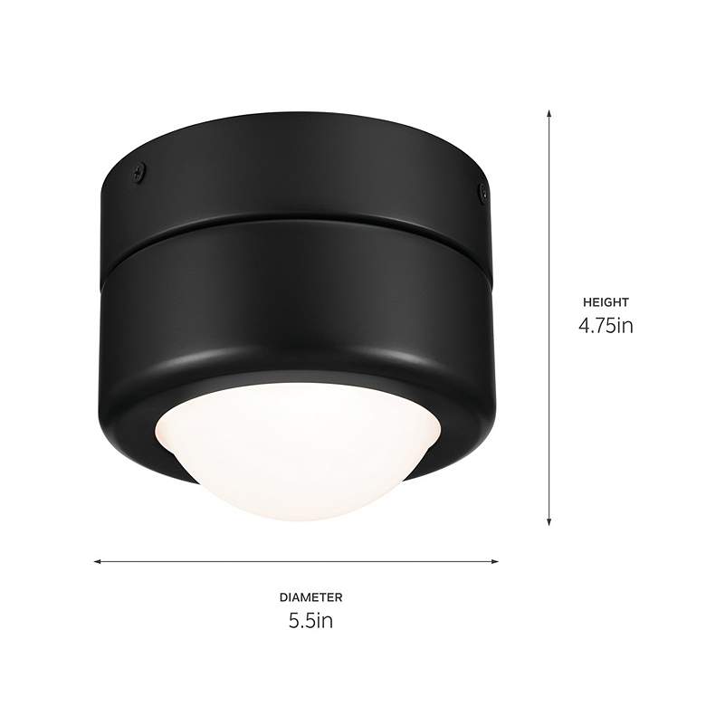 Image 2 Kichler Tibbi 5.5 Inch 1 Light LED Flush Mount in Black more views