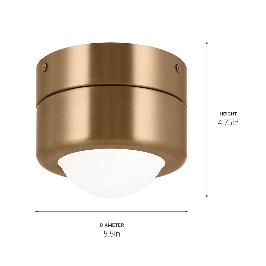 Image 3 Kichler Tibbi 5 1/2" Wide Champagne Bronze LED Ceiling Light more views