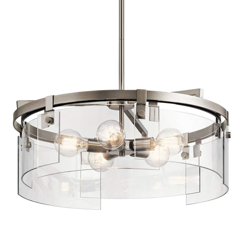 Image 1 Kichler Tiers 24" Wide Classic Pewter 5-Light Pendant