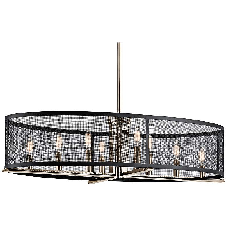 Image 2 Kichler Titus 37 1/4 inch Black and Nickel Kitchen Island Oval Pendant