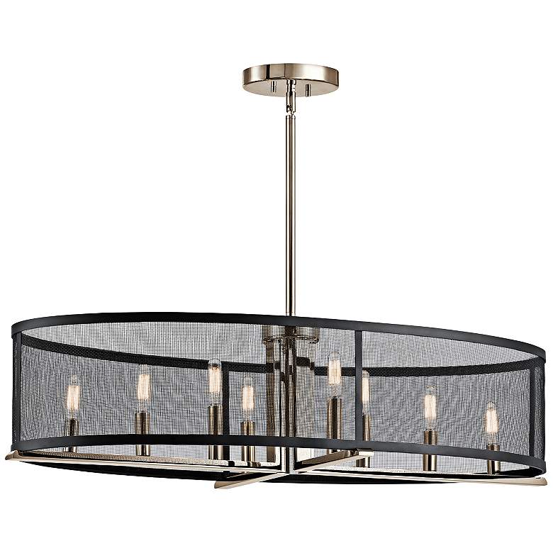 Image 3 Kichler Titus 37 1/4" Black and Nickel Kitchen Island Oval Pendant more views
