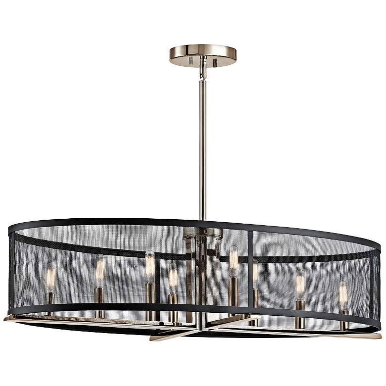 Image 3 Kichler Titus 37 1/4 inch Black and Nickel Kitchen Island Oval Pendant more views