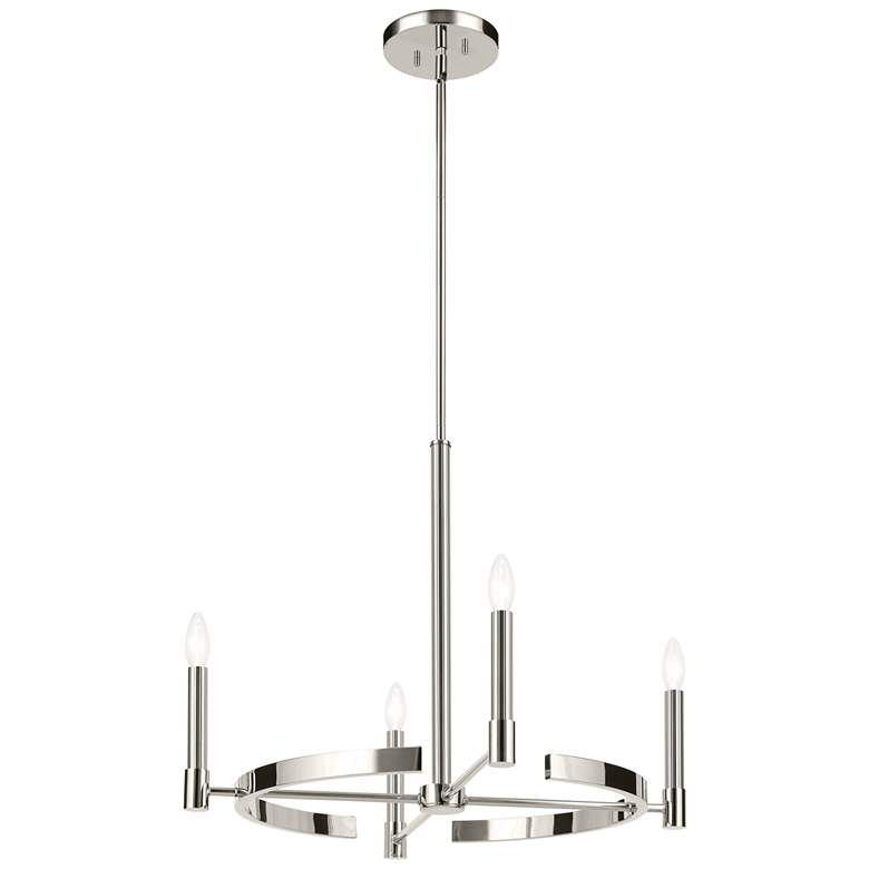 Image 1 Kichler Tolani 26" Wide 4-Light Polished Nickel Round Chandelier