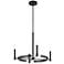 Kichler Tolani 26" Wide Black 4-Light Wagon Wheel Chandelier