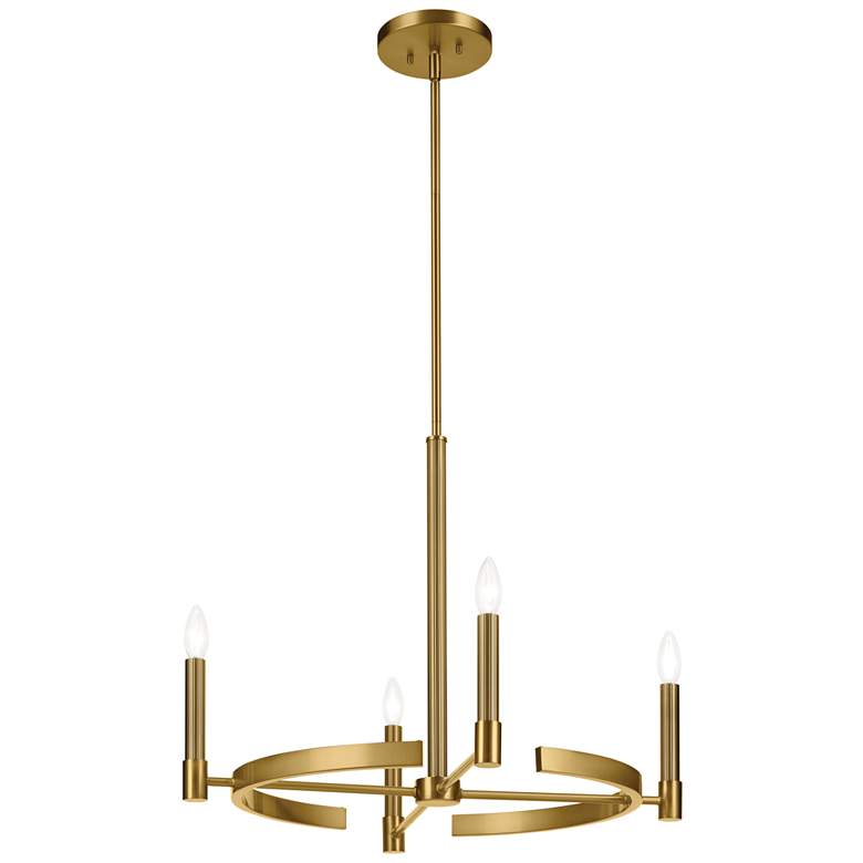 Image 1 Kichler Tolani 26" Wide Brushed Brass 4-Light Chandelier