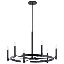 Kichler Tolani 34" Wide Black 6-Light Chandelier