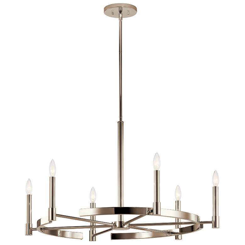 Image 2 Kichler Tolani 34" Wide Polished Nickel 6-Light Chandelier