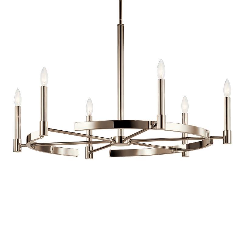 Image 3 Kichler Tolani 34" Wide Polished Nickel 6-Light Chandelier more views