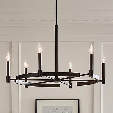 Kichler Tolani 34" Wide Black 6-Light Chandelier