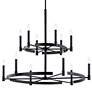 2_Kichler Tolani 40" Two-Tier 12-Light Modern Black Ring Chandelier more views