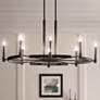 Thumbnail2 of Kichler Tolani 43" Wide Black 8-Light Wagon Wheel Chandelier