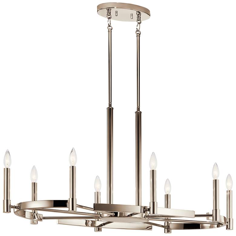 Image 2 Kichler Tolani 43" Wide Polished Nickel 8-Light Chandelier
