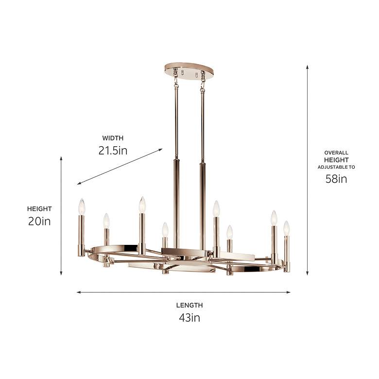 Image 5 Kichler Tolani 43" Wide Polished Nickel 8-Light Chandelier more views