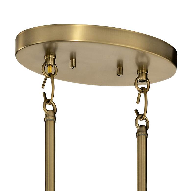 Image 5 Kichler Tolani Brushed Natural Brass Oval Chandelier 8Lt more views
