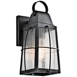 Kichler Tolerand 12" High Black Outdoor Wall Lantern
