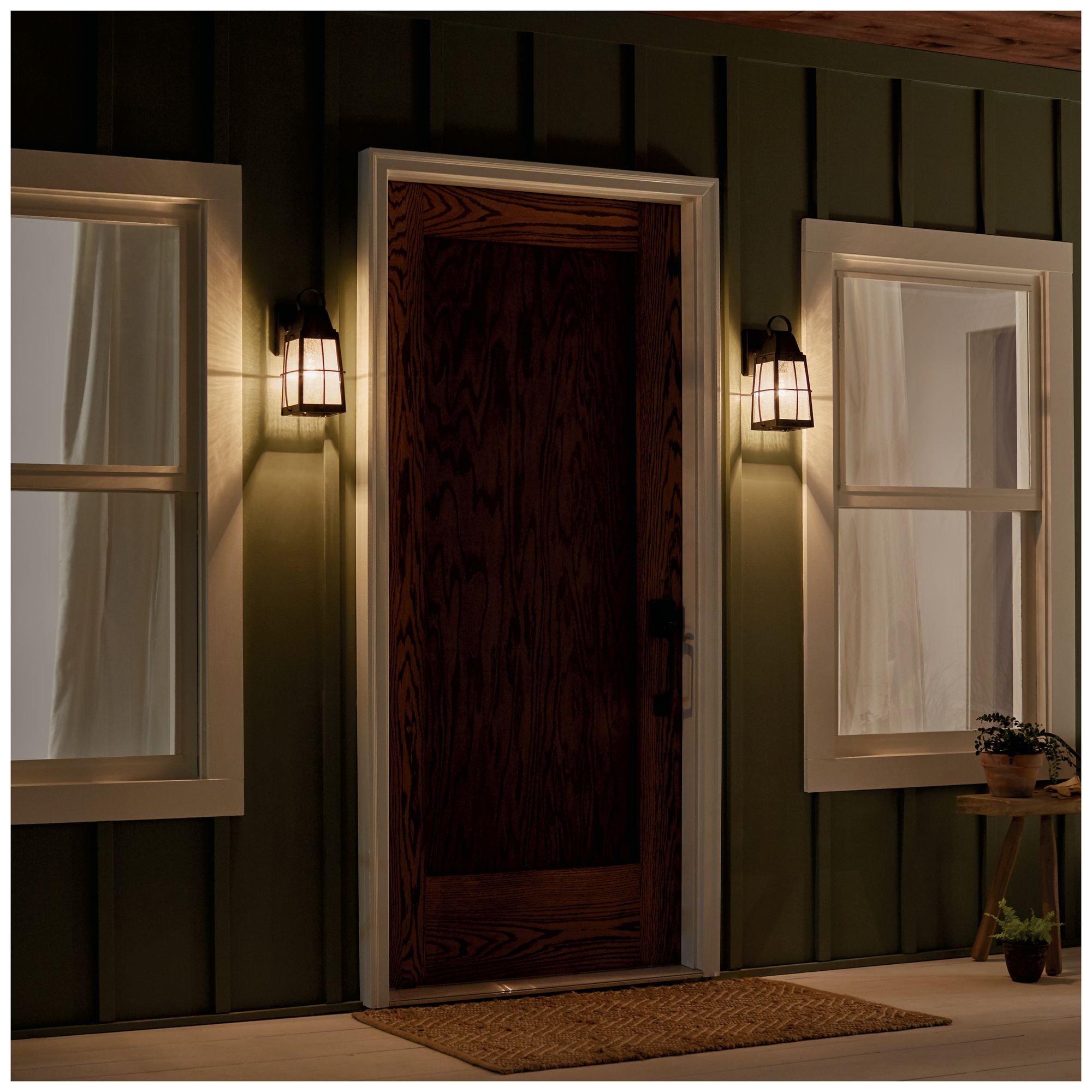 Kichler Tolerand 12" High Black Outdoor Wall Lantern