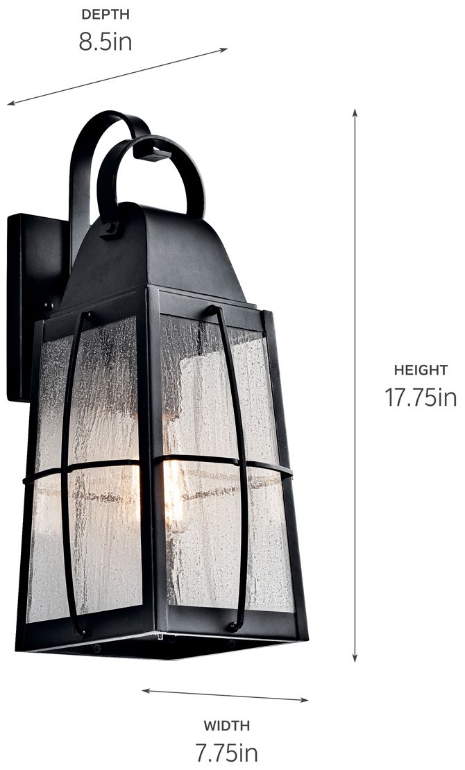 Image 7 Kichler Tolerand 17 3/4"H Textured Black Outdoor Wall Light more views