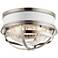 Kichler Tollis 12"W Brushed Nickel and White Ceiling Light