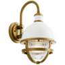Kichler Tollis 15 1/4"H White and Brass Outdoor Wall Light
