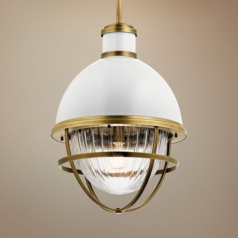 Image 1 Kichler Tollis 16" Wide Natural Brass Foyer Pendant Light