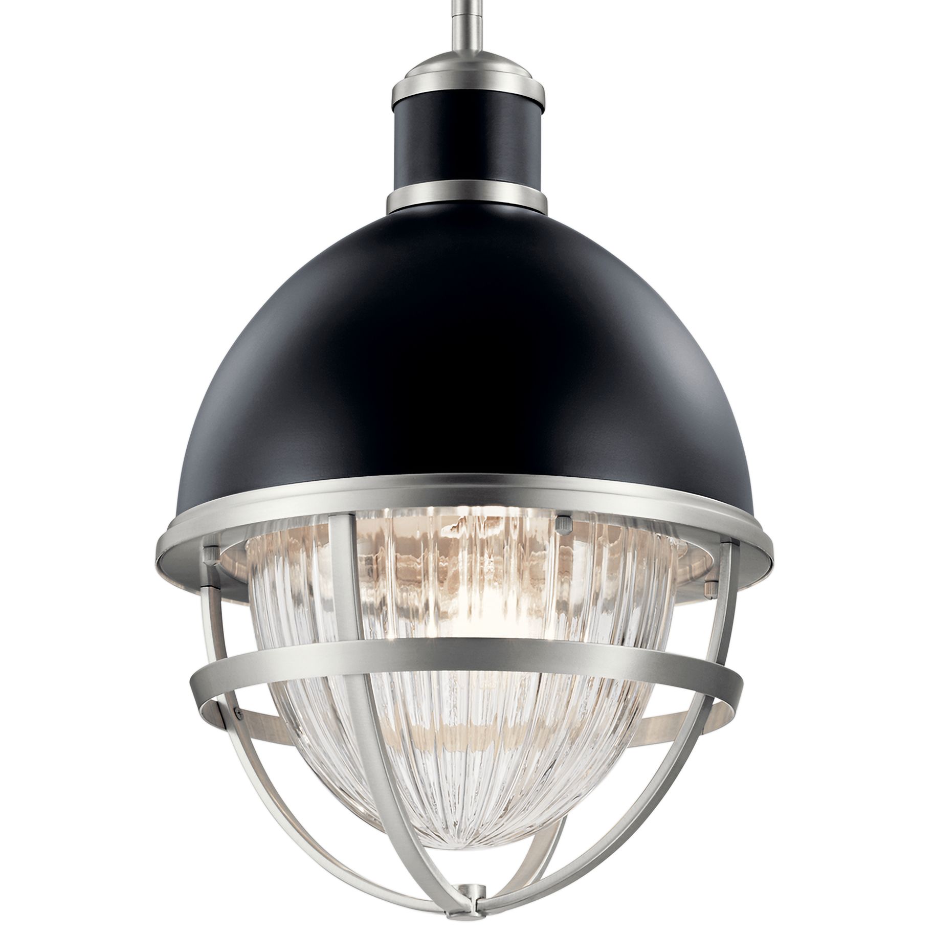 Image 3 Kichler Tollis 18"H Black and Nickel Outdoor Hanging Light more views