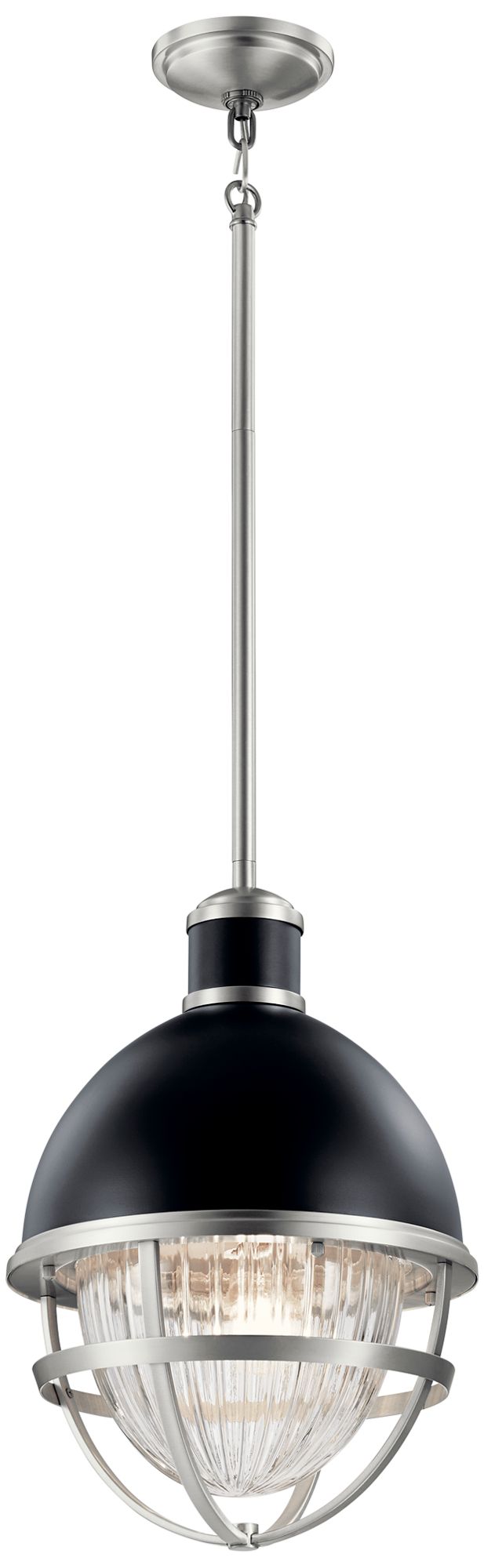 Image 5 Kichler Tollis 18"H Black and Nickel Outdoor Hanging Light more views