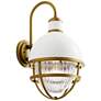 Kichler Tollis 21 1/4"H White and Brass Outdoor Wall Light
