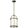 Thumbnail1 of Kichler Topiary 10.3" Wide Bronze and White Glass Dome Pendant