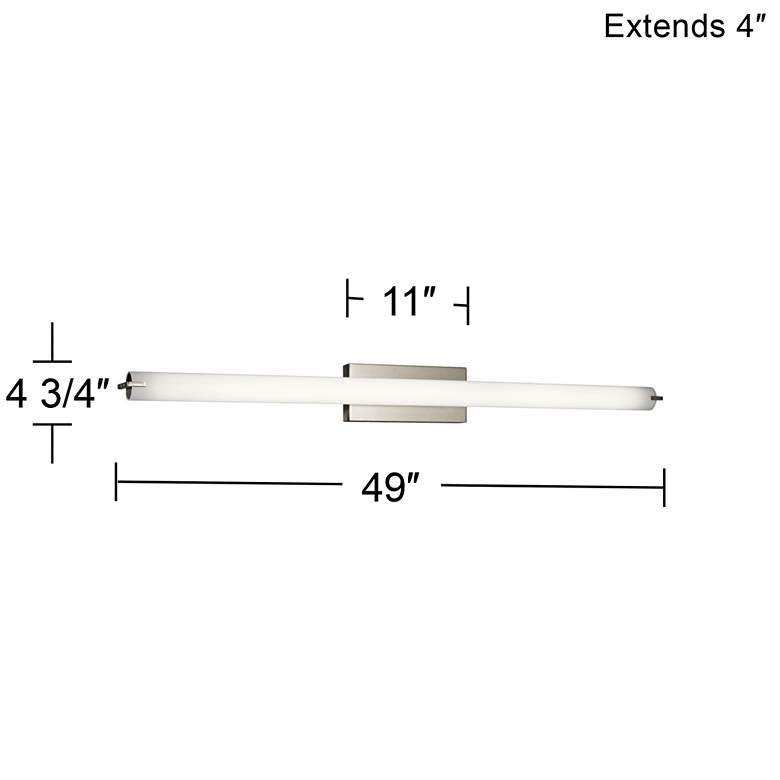 Image 3 Kichler Tor 49" Wide Brushed Nickel Linear LED Vanity Light more views