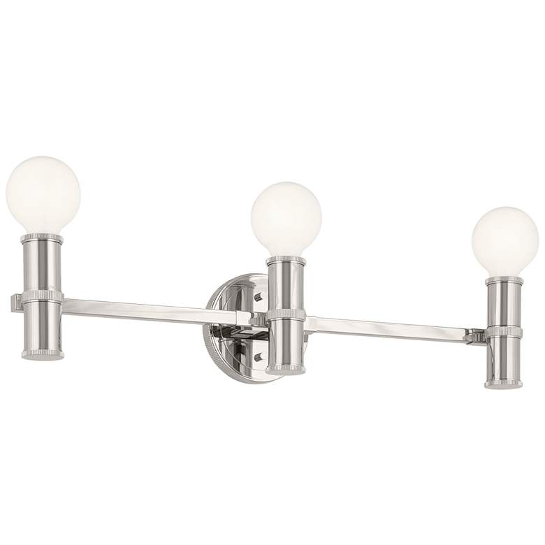 Image 1 Kichler Torche 24.25 Inch 3 Light Vanity in Polished Nickel