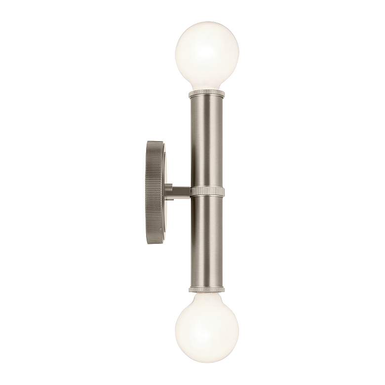 Image 5 Kichler Torche 9.75 Inch 2 Light Wall Sconce in Brushed Nickel more views