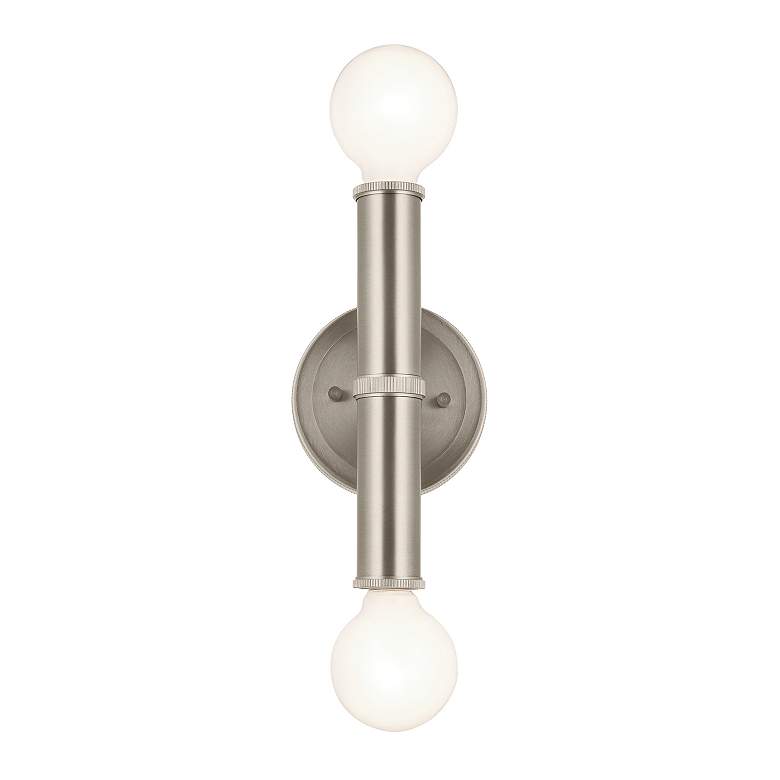 Image 6 Kichler Torche 9.75 Inch 2 Light Wall Sconce in Brushed Nickel more views