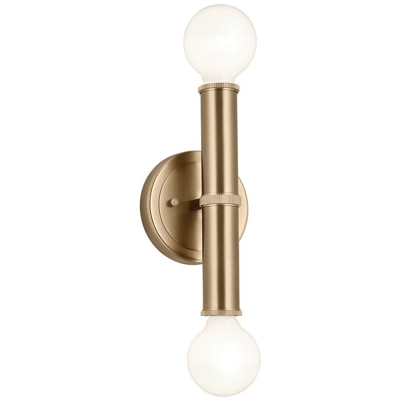 Image 1 Kichler Torche 9.75 Inch 2 Light Wall Sconce in Champagne Bronze