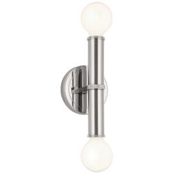 Kichler Torche 9.75 Inch 2 Light Wall Sconce in Polished Nickel