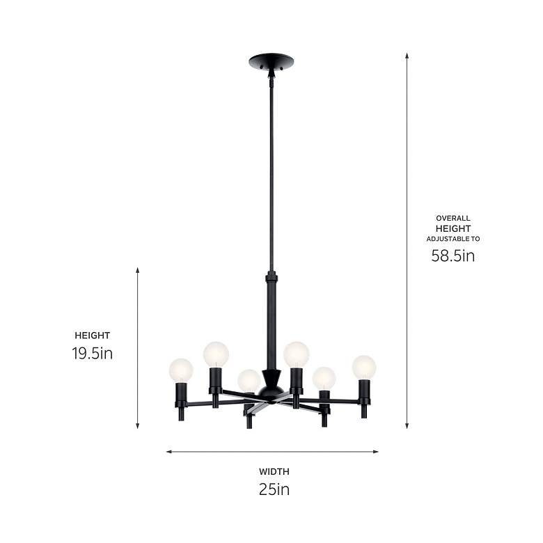 Image 3 Kichler Torvee 25 inch 6 light chandelier more views