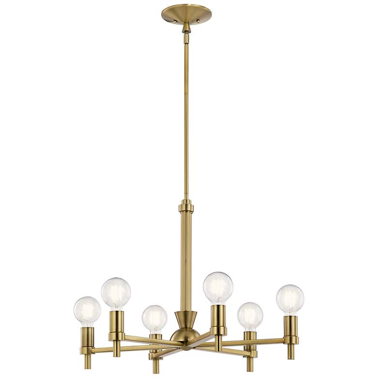 Image 1 Kichler Torvee Brushed Natural Brass Chandelier 6Lt