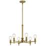 1_Kichler Torvee Brushed Natural Brass Chandelier 6Lt