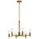 Kichler Torvee Brushed Natural Brass Chandelier 6Lt