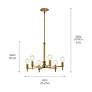 4_Kichler Torvee Brushed Natural Brass Chandelier 6Lt more views