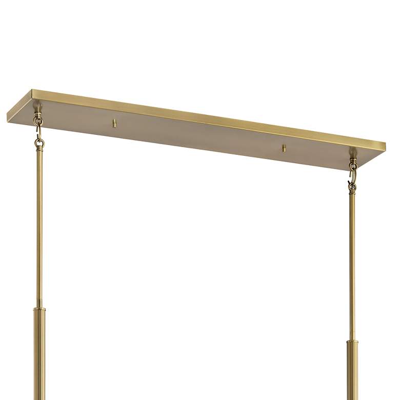 Image 4 Kichler Torvee Brushed Natural Brass Linear Chandelier 5Lt more views