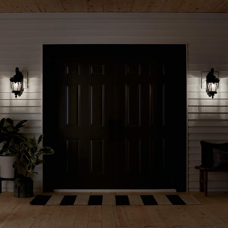 Image 4 Kichler Tournai 18 1/4"H Textured Black Outdoor Wall Light more views