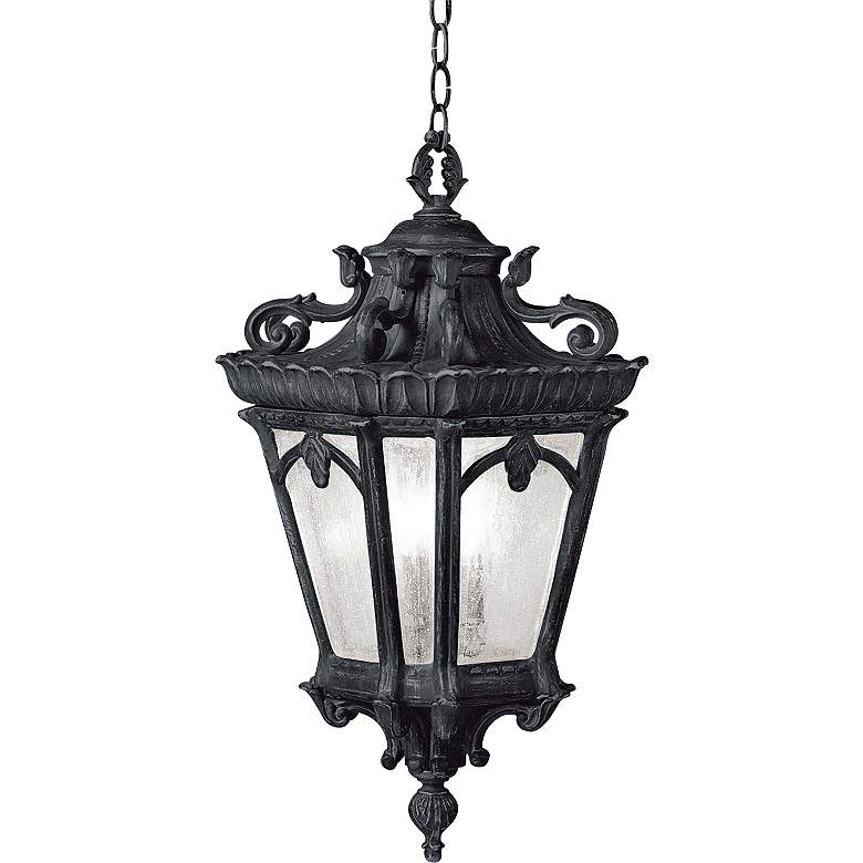 Image 1 Kichler Tournai 24 3/4" High Black Outdoor Hanging Light