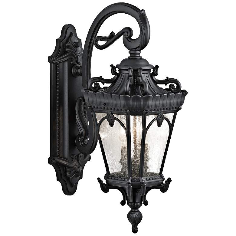 Image 1 Kichler Tournai 24 inch High Black Outdoor Wall Light