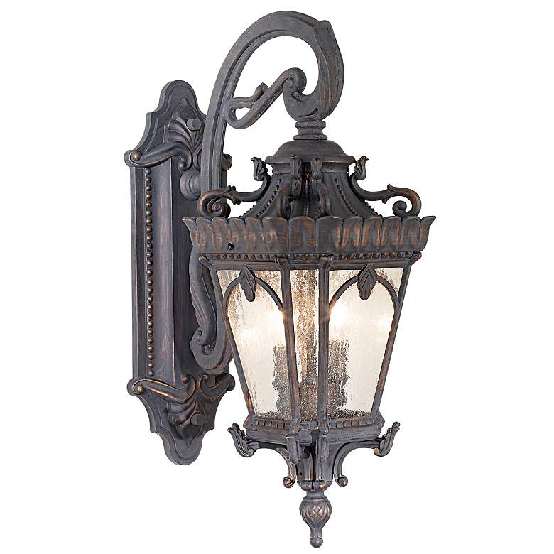 Image 1 Kichler Tournai 24 inch High Traditional Scroll Arm Outdoor Wall Light