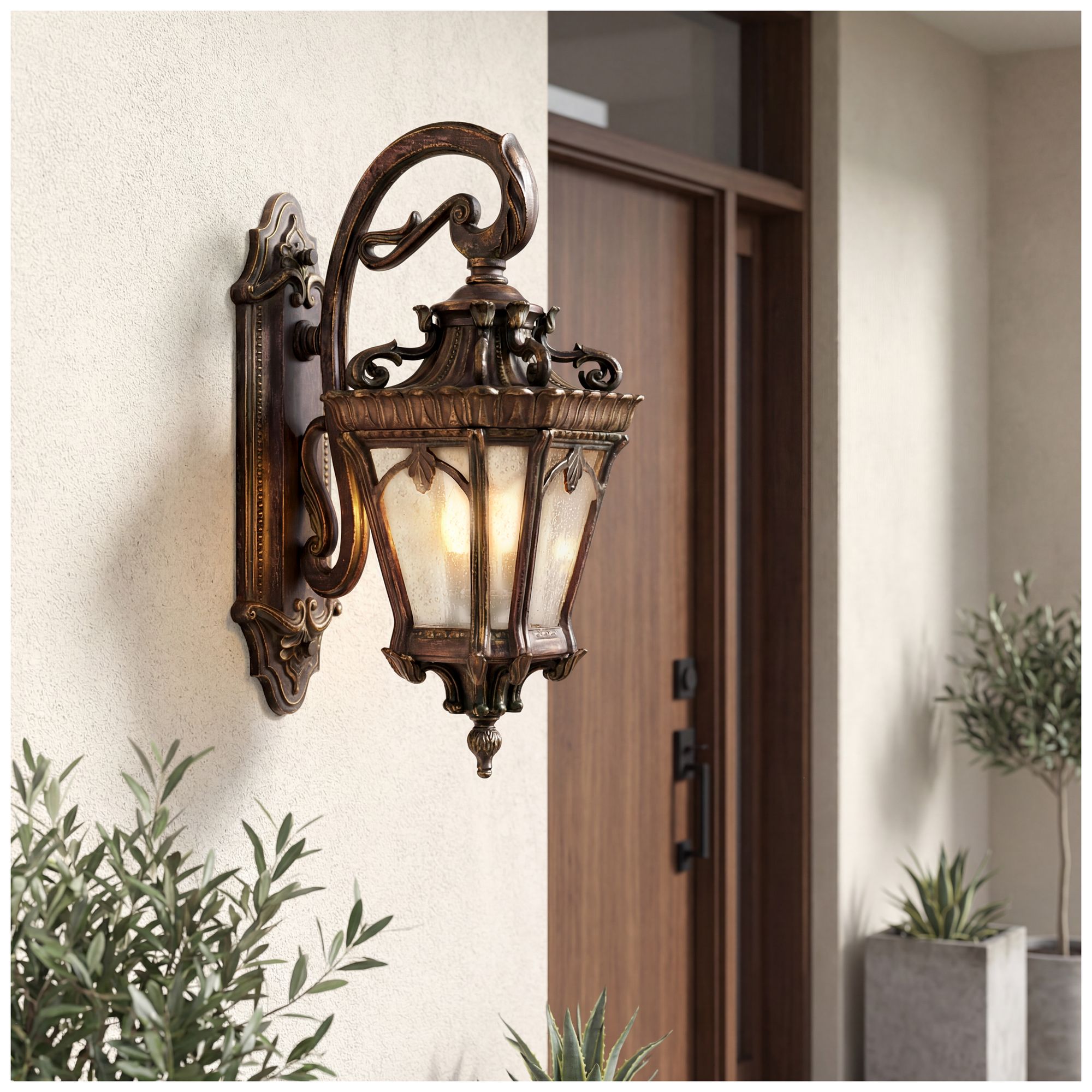 Kichler Tournai 24" High Traditional Scroll Arm Outdoor Wall Light