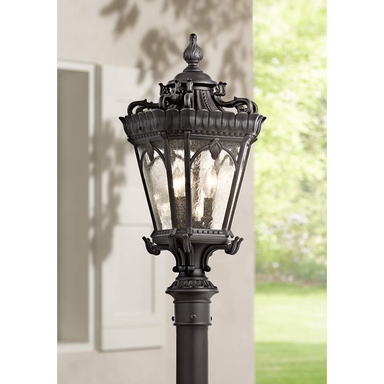 Image 1 Kichler Tournai 27 inch High Black Outdoor Post Light