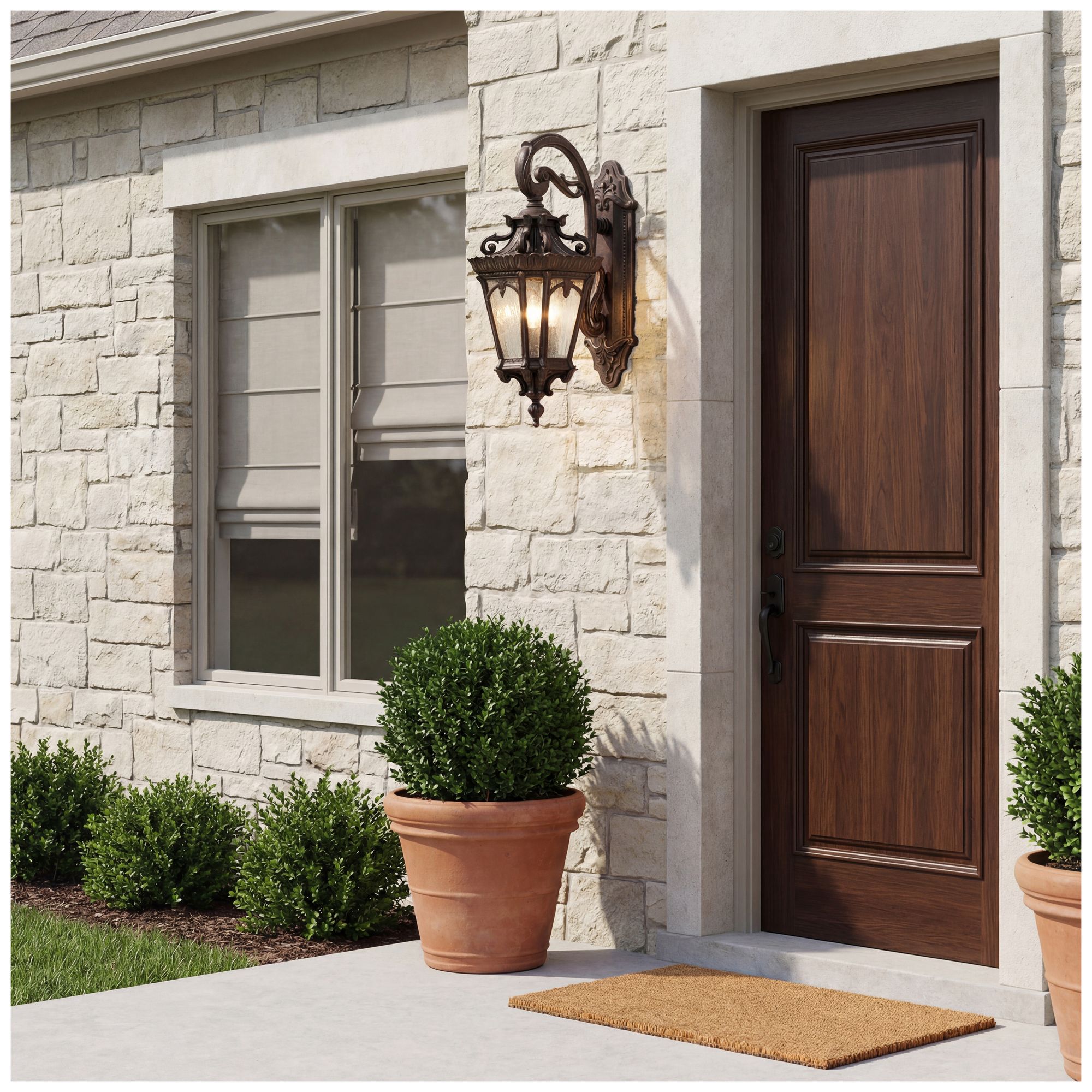 Image 6 Kichler Tournai 29" High Traditional Scroll Lantern Outdoor Wall Light more views