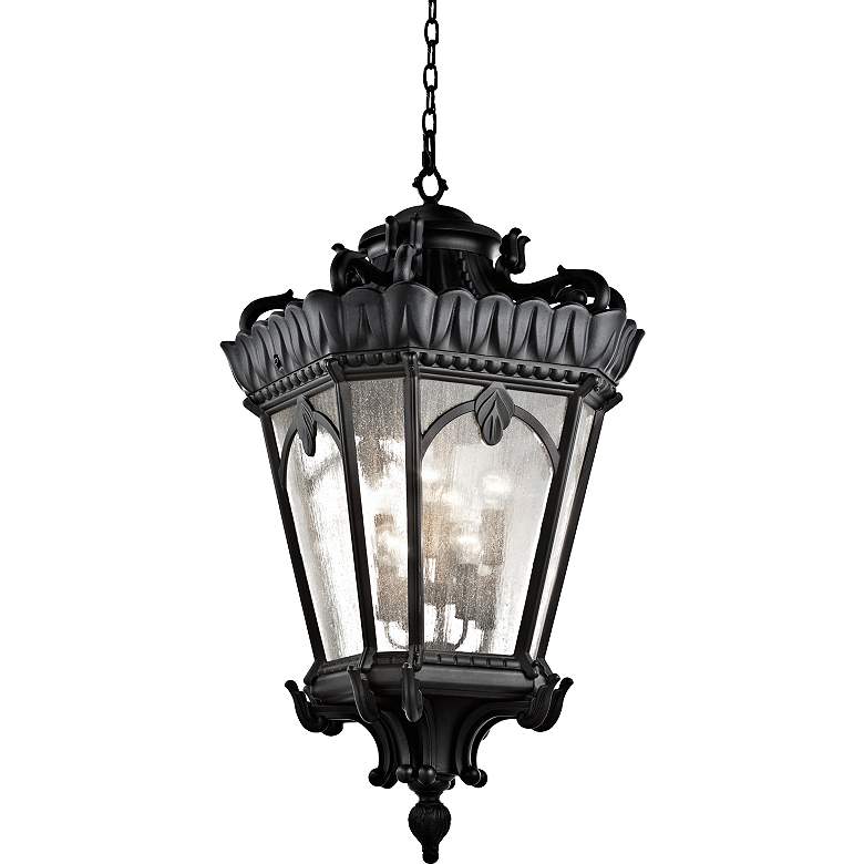 Image 2 Kichler Tournai 47 3/4 inch High Black Outdoor Hanging Light