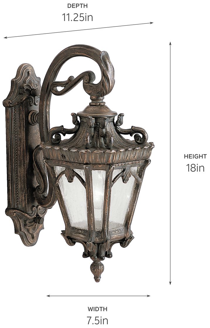 Kichler Tournai Collection 18" High Traditional Outdoor Wall Light