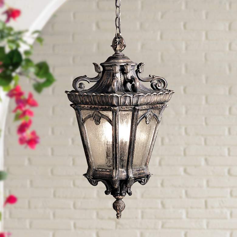 Image 1 Kichler Tournai Collection 25 inch High Outdoor Hanging Light